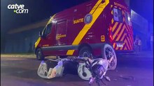 Batida entre carro e moto deixa dois feridos no Santa Felicidade