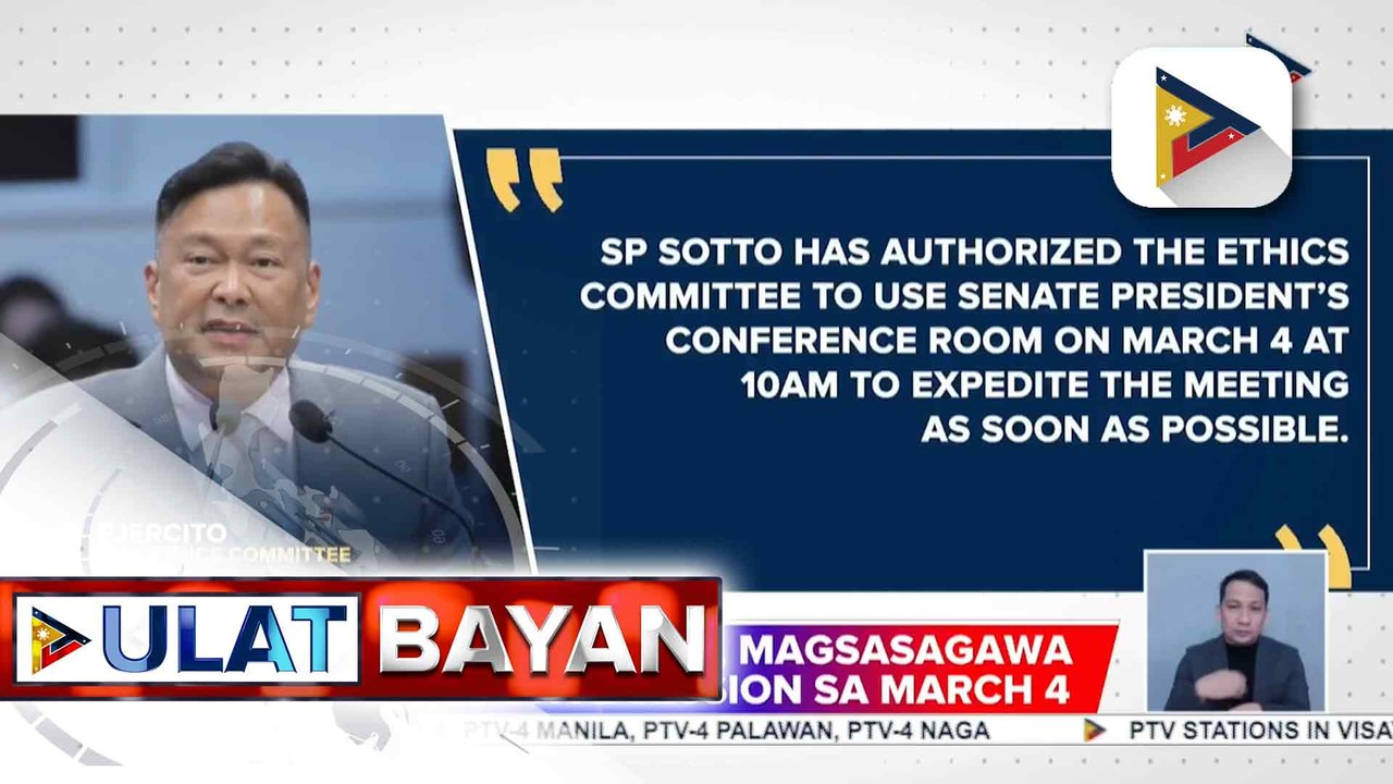 Senate ethics committee, magsasagawa ng executive session para pag ...