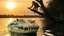 Monkey friend and crocodiles
