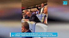 Lanús campeón de la Recopa: el efusivo festejo de "Chiqui" Tapia tras la victoria ante Flamengo en Brasil