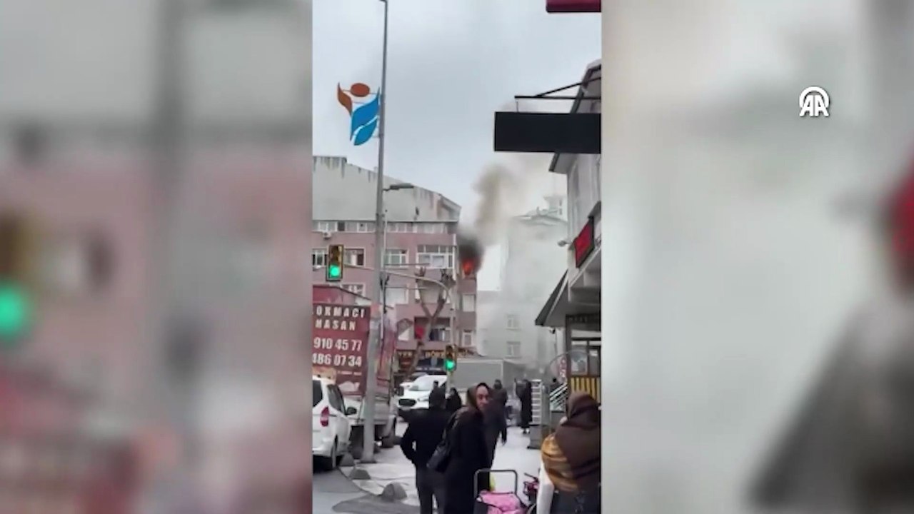 Esenler'de 4 katlı binada çıkan yangın söndürüldü