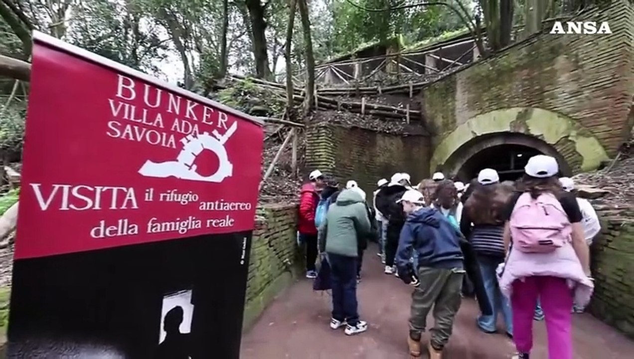 A Roma riapre il bunker antiaereo dei Savoia realizzato all'interno di Villa Ada.