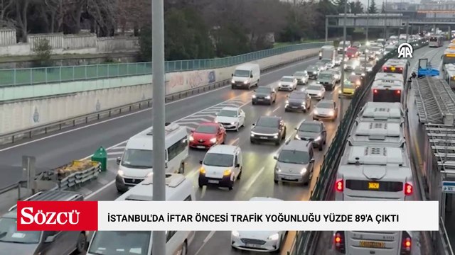 İstanbul'da iftar öncesi trafik yoğunluğu yüzde 89'a çıktı
