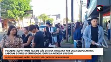 Una convocatoria laboral reunió a una larga fila de candidatos en un supermercado de Posadas