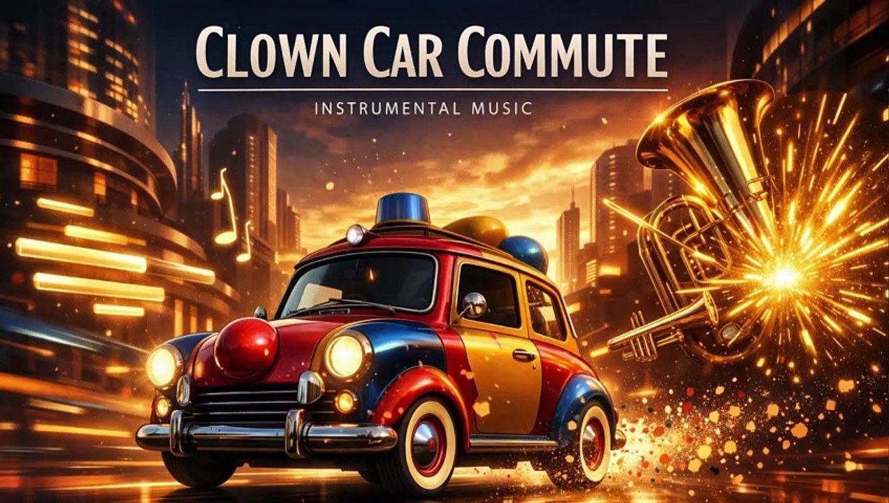 Clown Car Commute – Playful Cartoon-Pop Instrumental Groove (Upbeat & Funky)