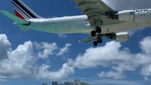 Plane Landing at Princess Juliana International Airport, Maho Beach, Sint Maarten