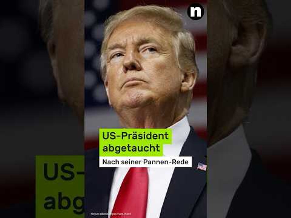 Donald Trump: US-Präsident abgetaucht - nach seiner Pannen-Rede ergreift er auf einmal die Flucht