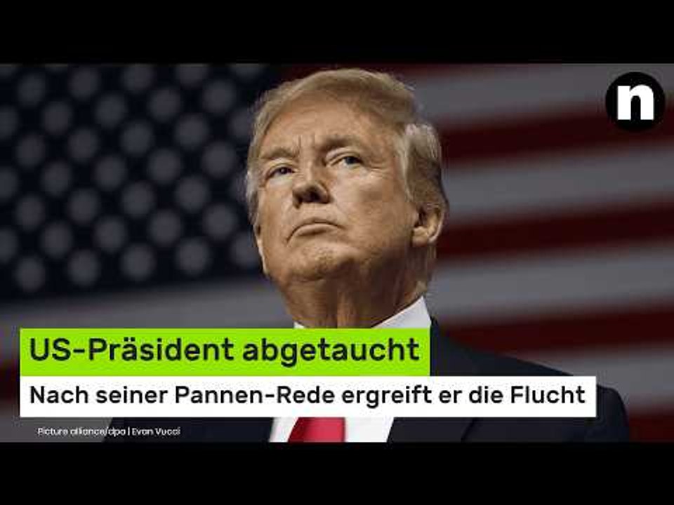 Donald Trump: US-Präsident abgetaucht - nach seiner Pannen-Rede ergreift er auf einmal die Flucht