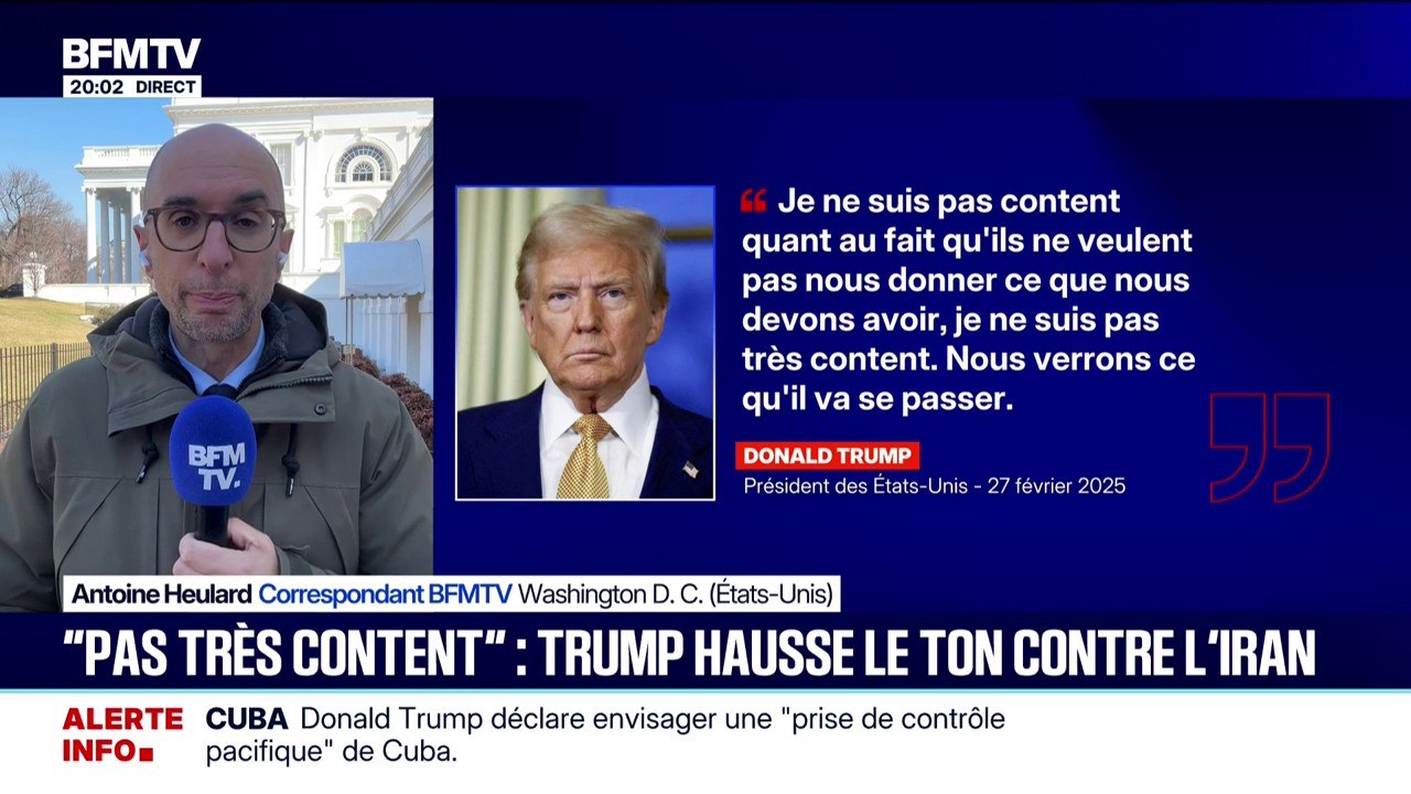 Donald Trump, "pas très content" des négociations avec l'Iran, assure ne pas avoir pris de "décision finale" quant à une intervention