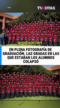 Pánico en plena graduación: gradas colapsan durante foto grupal
