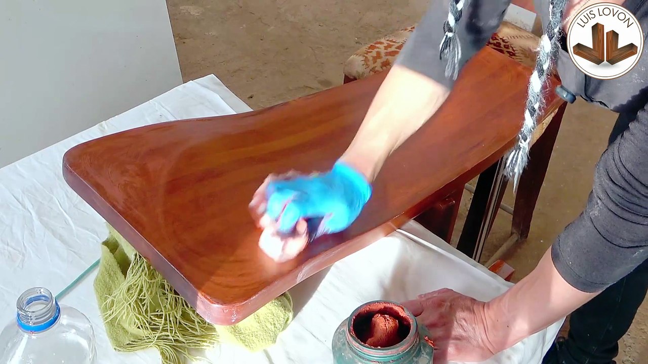 ALTO BRILLO MUEBLES DE MADERA!! Usando SOLO LIJAR! SIN Maquinas / Tutorial Paso A Paso / Luis Lovon
