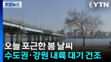 [날씨] 오늘도 봄처럼 포근, 한강 풍경은?...중북부 '대기 건조' / YTN