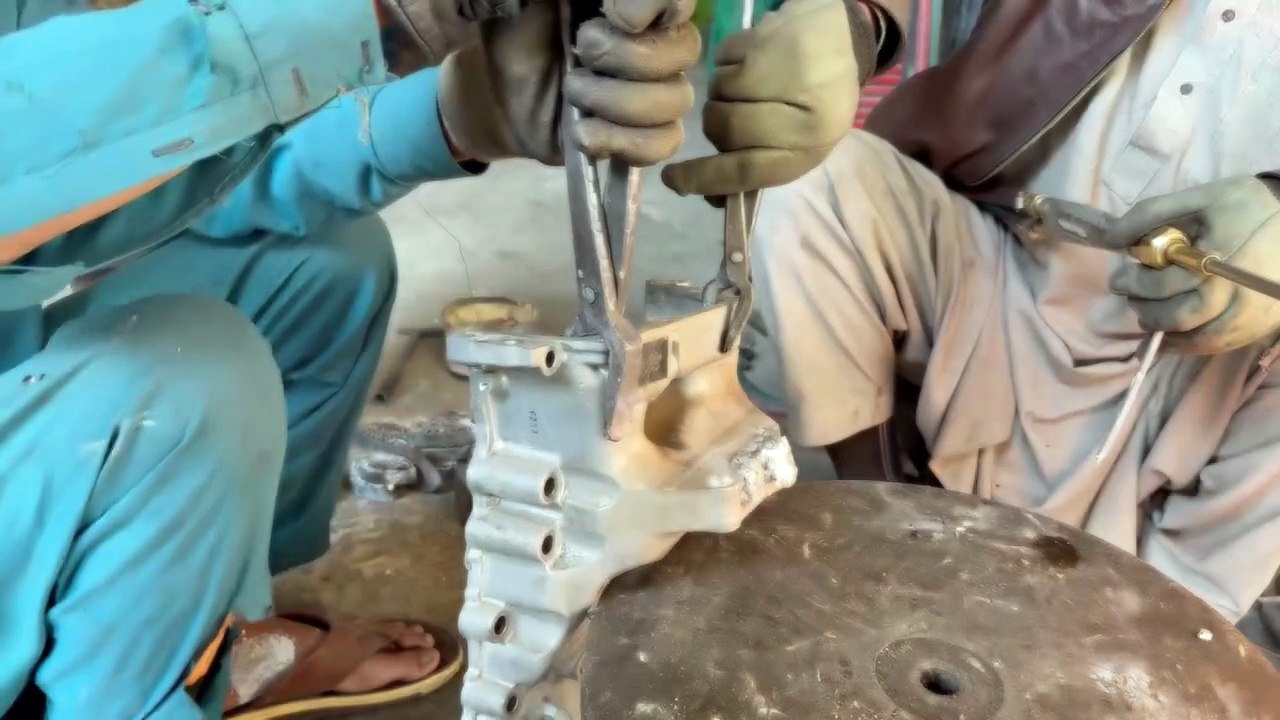 How to Weld Repair a Broken Cast Aluminum Engine Timing Cover | TIG Welding Repair