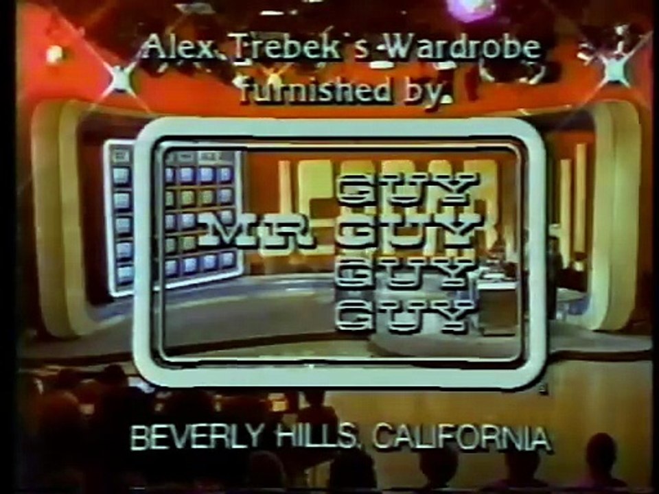 Jeopardy! closing credits, 1/15/88
