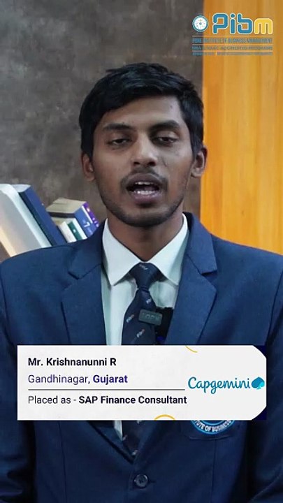 PIBM to Capgemini | PGDM Placements |Krishnanunni: Batch 2024–26