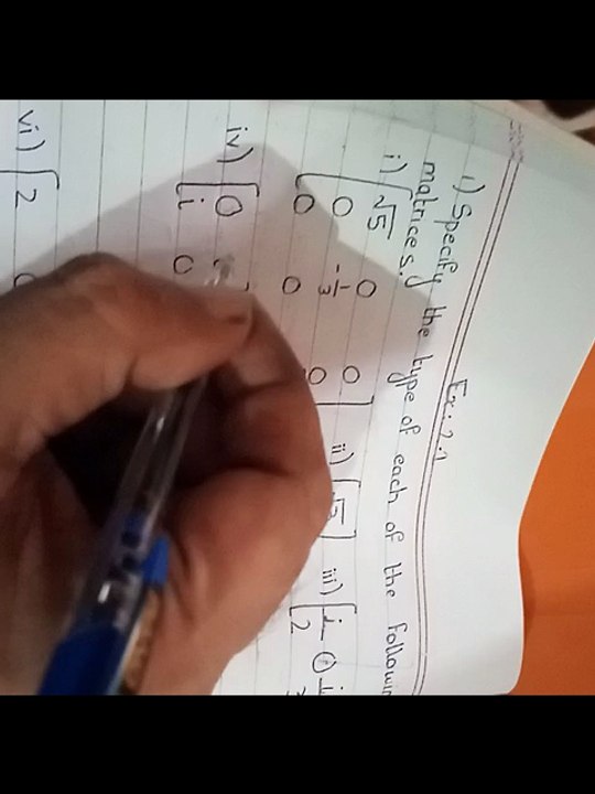 Class 11 maths sindh board New book Chapter 2 Exercise 2.1 Matrices and Determinants q 1