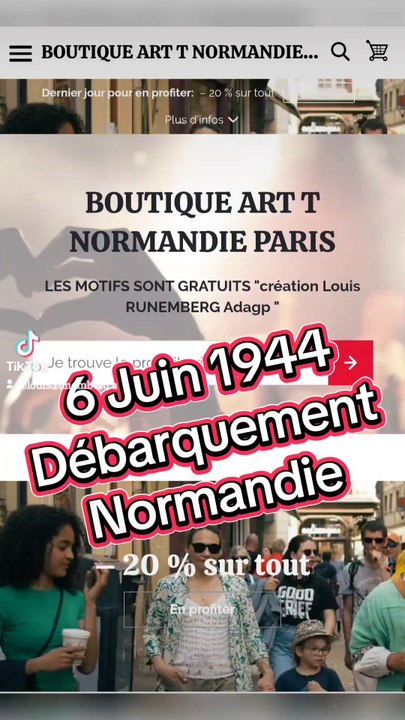 Débarquement Normandie 6 juin 1944 sur Boutique Art T Normandie Paris
