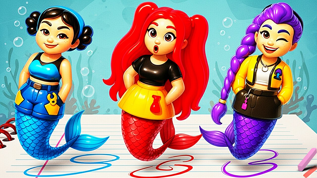 KPOP Demon Hunters Become Mermaids! *Fun Gamebook & DIY Paper Crafts*