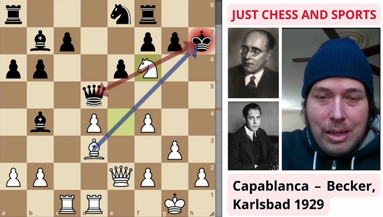 José Raúl Capablanca ganando con tácticas de ajedrez (5)