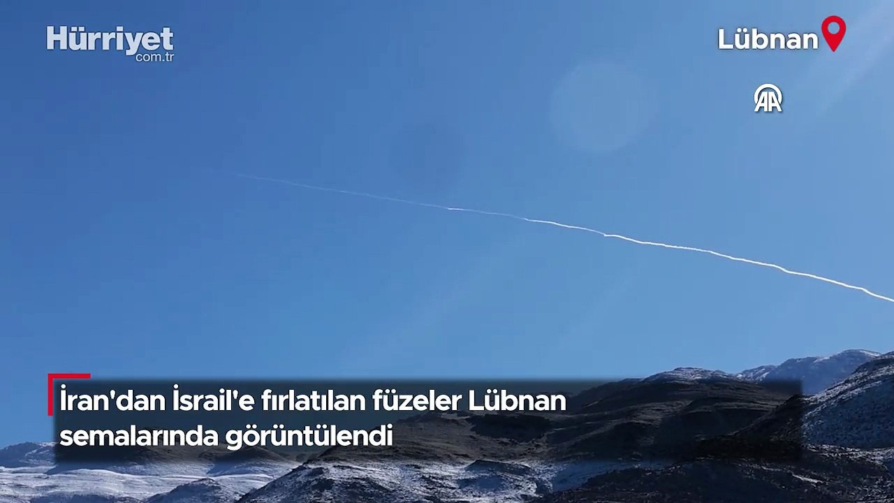 İran'dan İsrail'e fırlatılan füzeler Lübnan semalarında görüntülendi