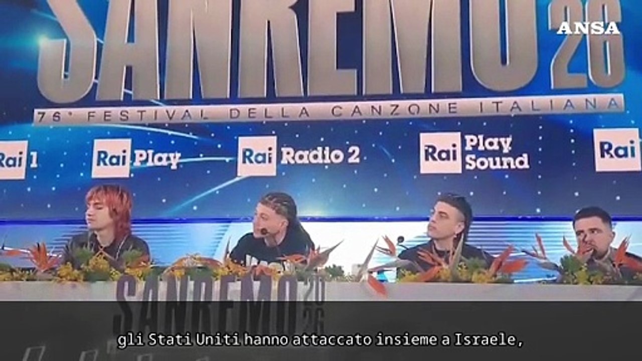 Sayf a Sanremo: "L'attacco all'Iran? Spero sia un solito capriccio americano"