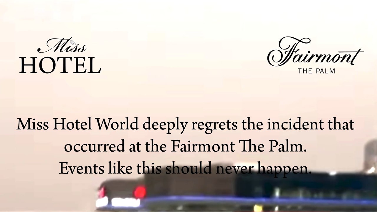 Miss Hotel World deeply regrets the incident that occurred at the Fairmont The Palm. Events like this should never happen. #MissHotelWorld #Statement #OfficialStatement #Dubai #FairmontThePalm