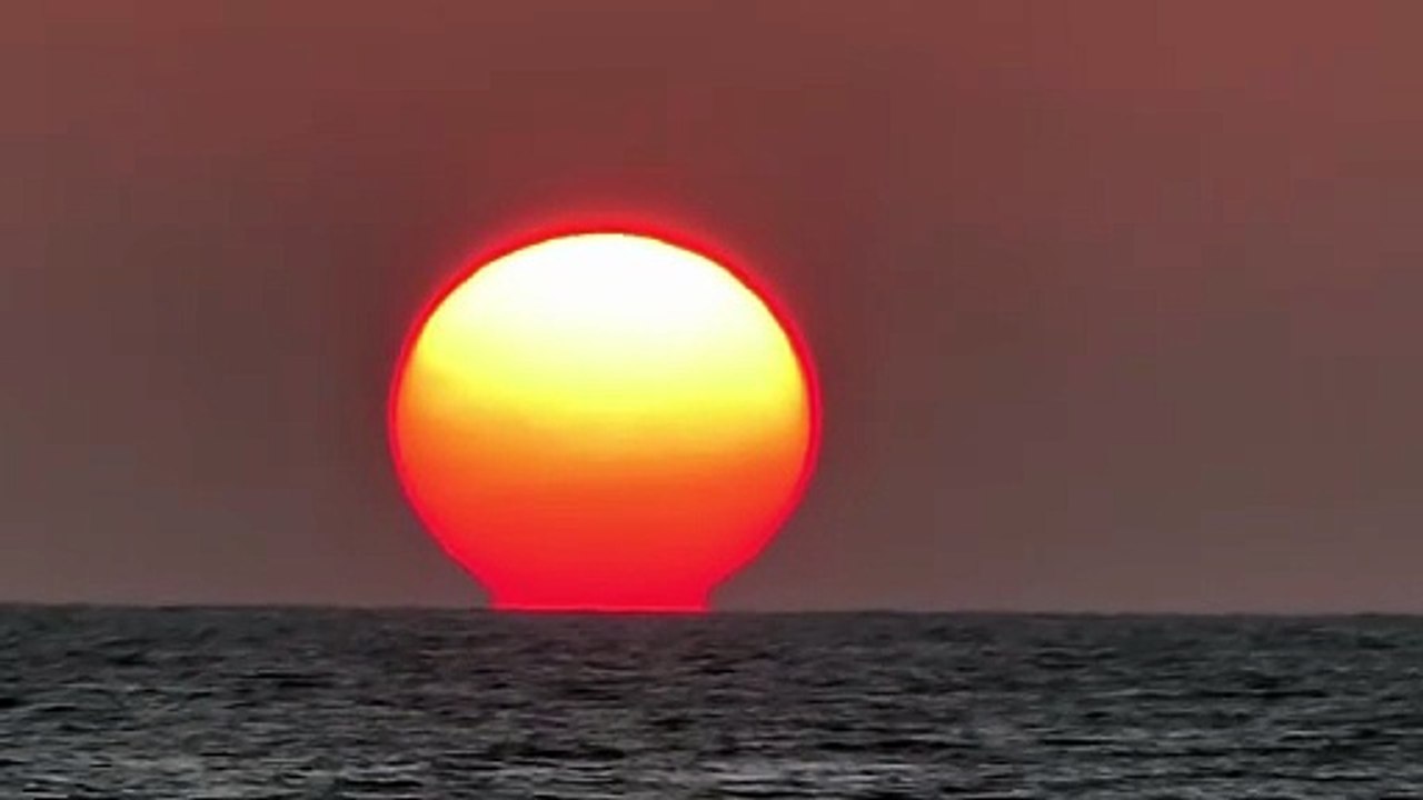 Sunset view over seashore #sunset