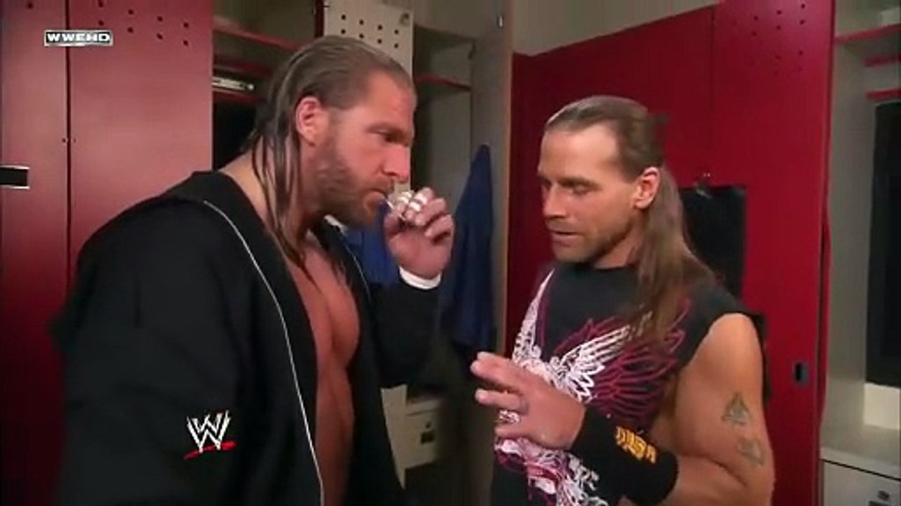 Triple H & Shawn Michaels confrontation before Elimination Chamber! - No Way Out 2008