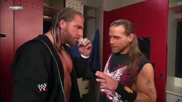 Triple H & Shawn Michaels confrontation before Elimination Chamber! - No Way Out 2008