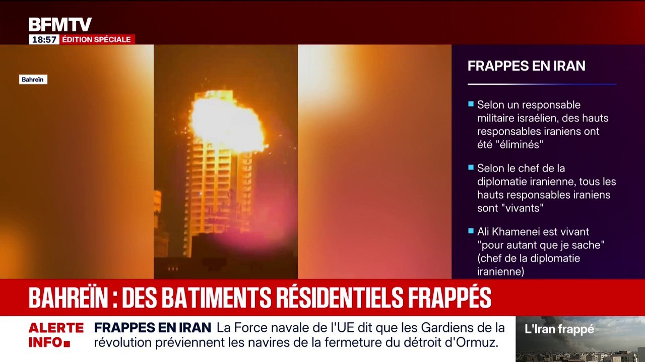 Frappes en Iran: un bâtiment résidentiel au Bahreïn a été frappé ce samedi