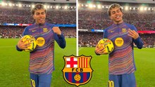 Lamine Yamal se lleva el balón a casa tras darle la victoria al Barcelona con su primer hat-trick