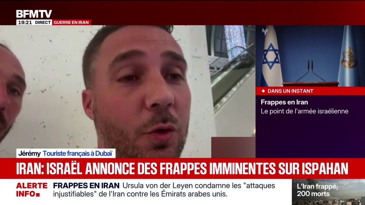 Frappes en Iran: "On a vu plusieurs missiles passer", raconte Jérémy, touriste français à Dubaï