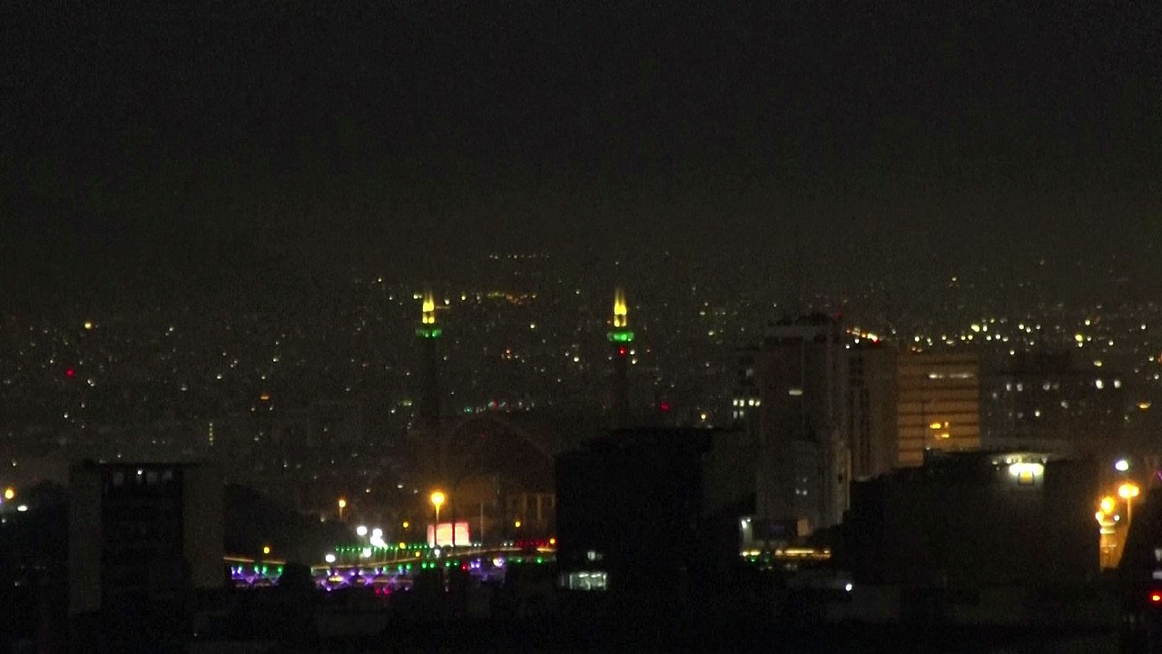 View of Tehran at night after authorities urged evacuation
