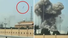 Il momento in cui un missile colpisce Manama, in Bahrain: lo scoppio visto da un veicolo