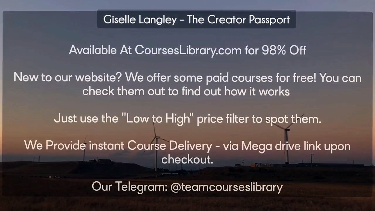 (Courseslibrary.com)Giselle Langley – The Creator Passport