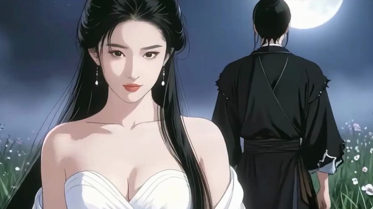 Xiaolongnu mistakenly believes the act was committed by her disciple Yang Guo, causing significant conflict and misunderstanding 小龍女被人蒙住了眼睛並將對方誤認為楊過 Jin Yong's The Return of the Condor Heroes Xiaolongnu (小龙女小龍女) AI