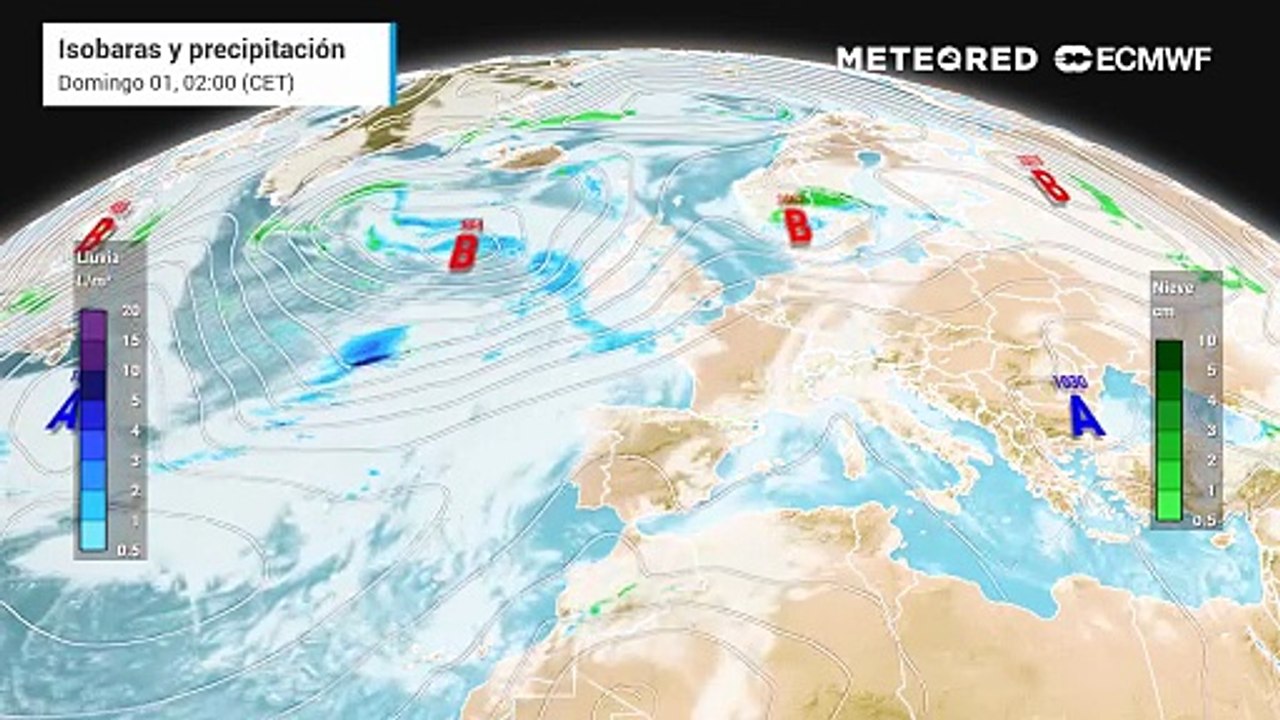 Tiempo inestable y muy variable en España para la próxima semana