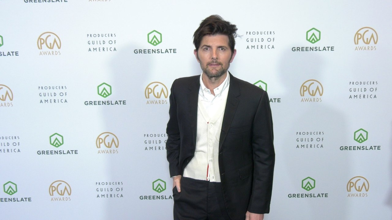 Adam Scott on the black carpet at the 37th annual Producers Guild Awards