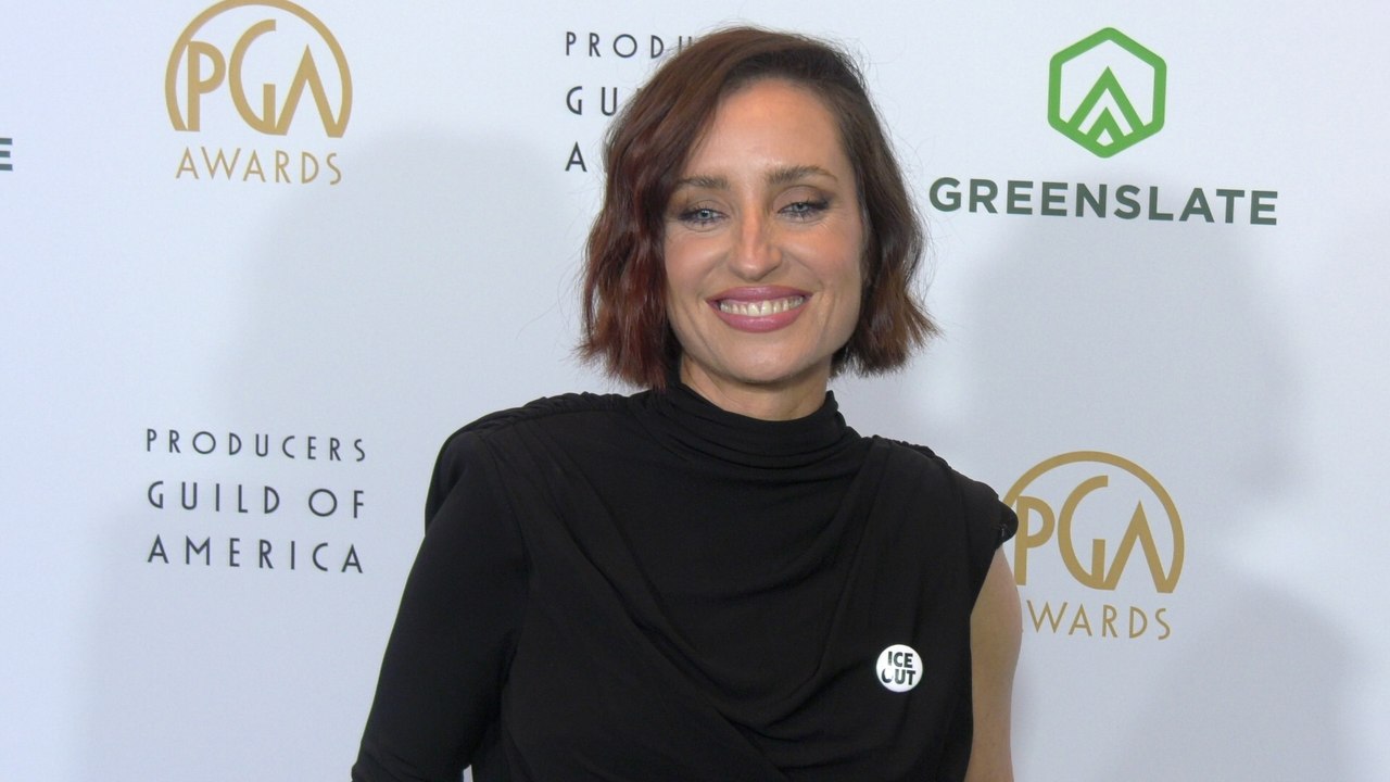 Zoe Lister-Jones on the black carpet at the 37th annual Producers Guild Awards