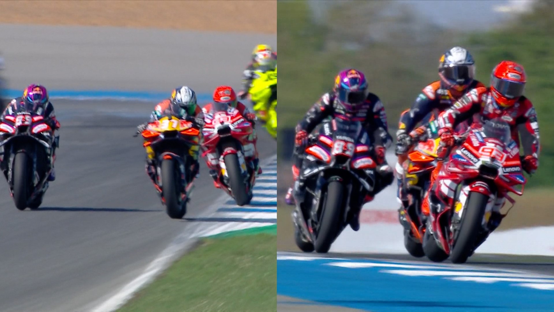 Así fue el doble adelantamiento de Marc Márquez antes de su fatídico pinchazo