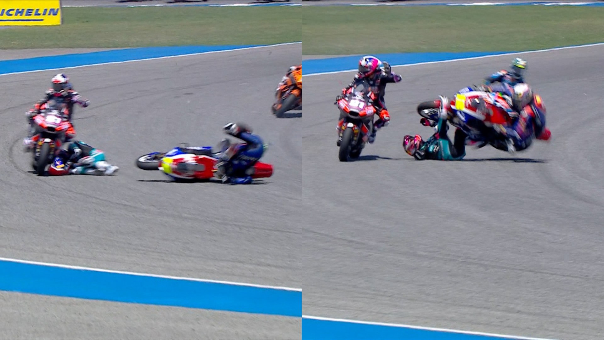 El terrible y grave accidente de David Alonso que provocó la bandera roja en Moto 2