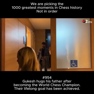 Gukesh hugs his father after becoming the World Chess Champion. #chess #chessnetx #gukesh #gm