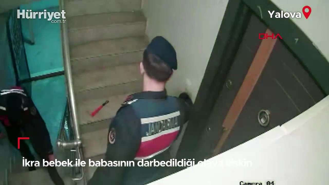 İkra bebek ile babasının darbedildiği olaya ilişkin yeni görüntüler ortaya çıktı