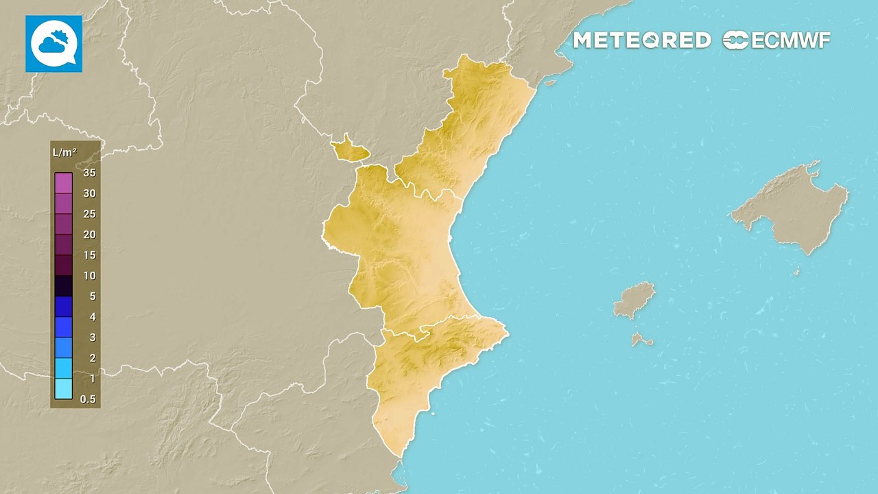 Una borrasca dejará lluvias importantes en la Comunidad Valenciana