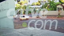 Vídeo: Batida entre carros é registrada no Centro neste domingo (1°)
