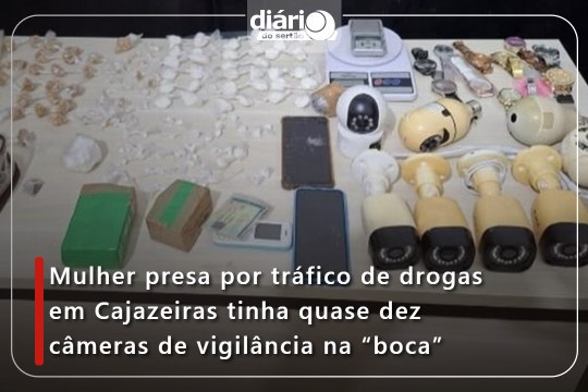 Mulher presa por tráfico de drogas em Cajazeiras tinha quase dez câmeras de vigilância na boca