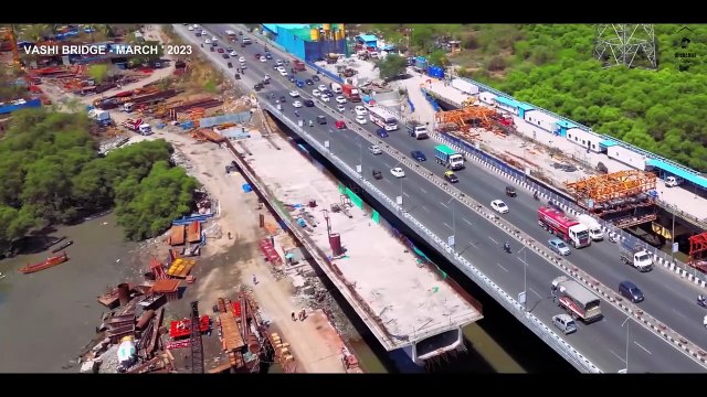 Vashi Creek Bridge 3 Latest Progress _ Connecting Mumbai And Navi Mumbai