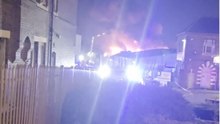 Chaotic scene as fireworks storage unit in Walsall becomes engulfed in a huge blaze
