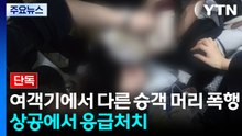 [단독] 여객기에서 다른 승객 머리 폭행...상공에서 응급처치 / YTN