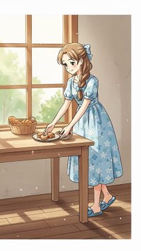 A beautiful girl setting dining table❤️